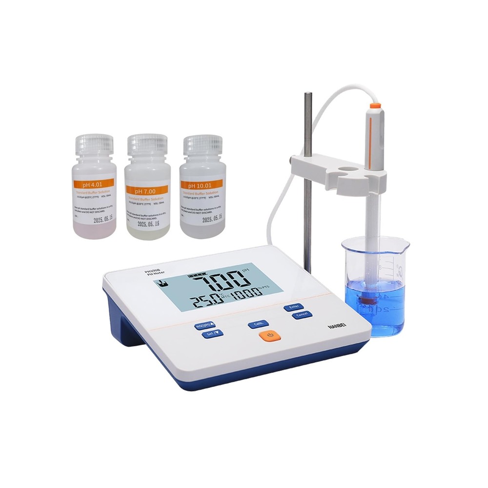 Instruments,Lab Benchtop pH Meter kit,1-2Points Auto Calibration,0.01 pH Accu...