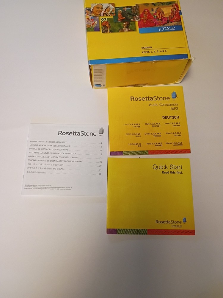 Rosetta Stone German Deutsch Version Level 1-5 (5) Disc Set + Audio