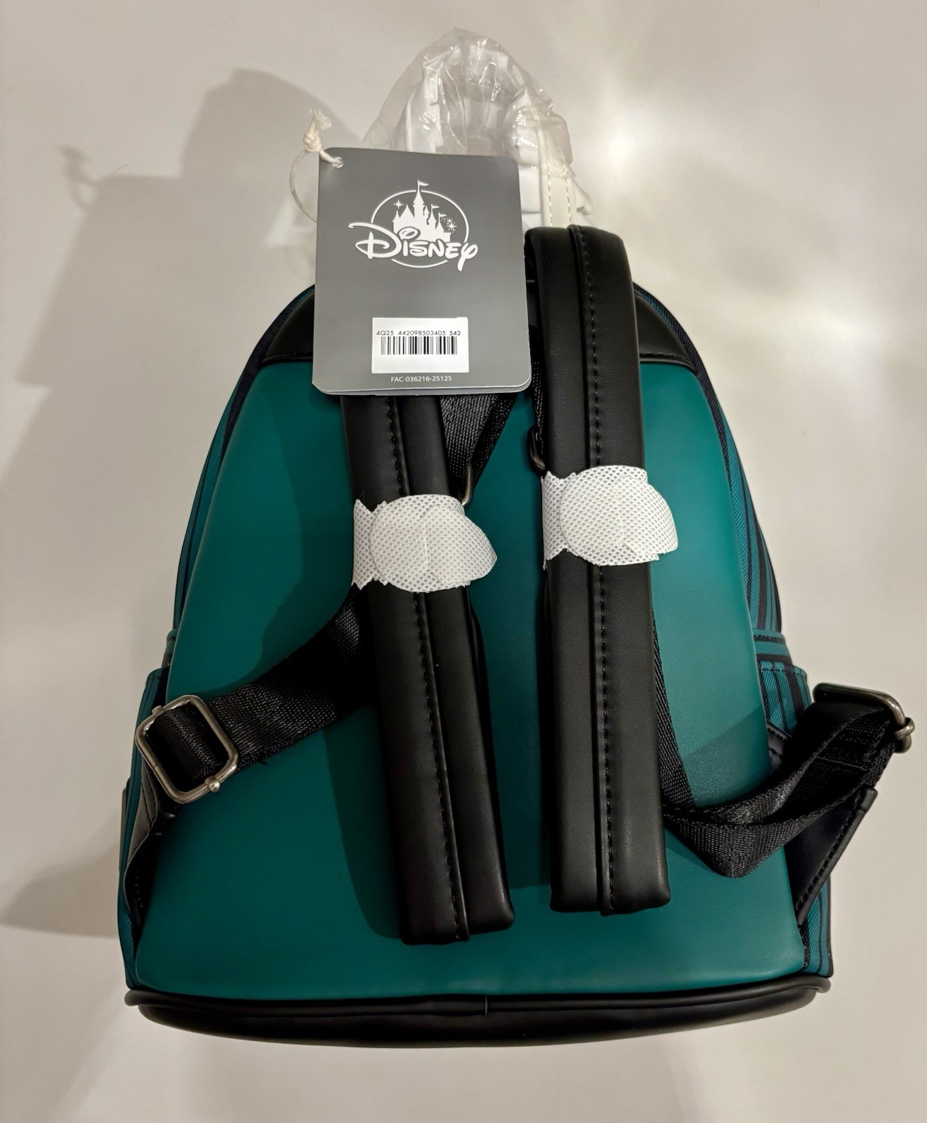 Loungefly Disney Haunted Mansion Ghost Host Mini Backpack Teal Black