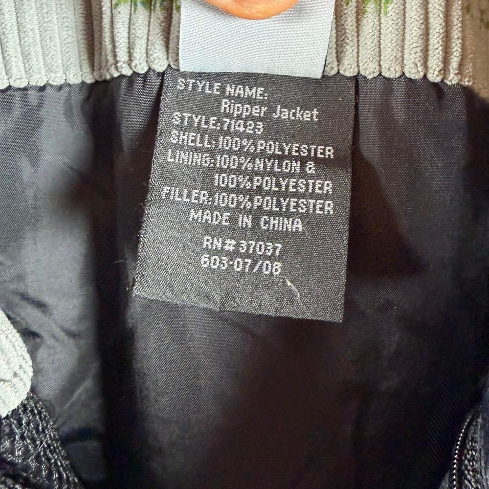 Obermeyer Ripper Ski Jacket Grey Herringbone Corduroy Patchwork 16J Gorpcore