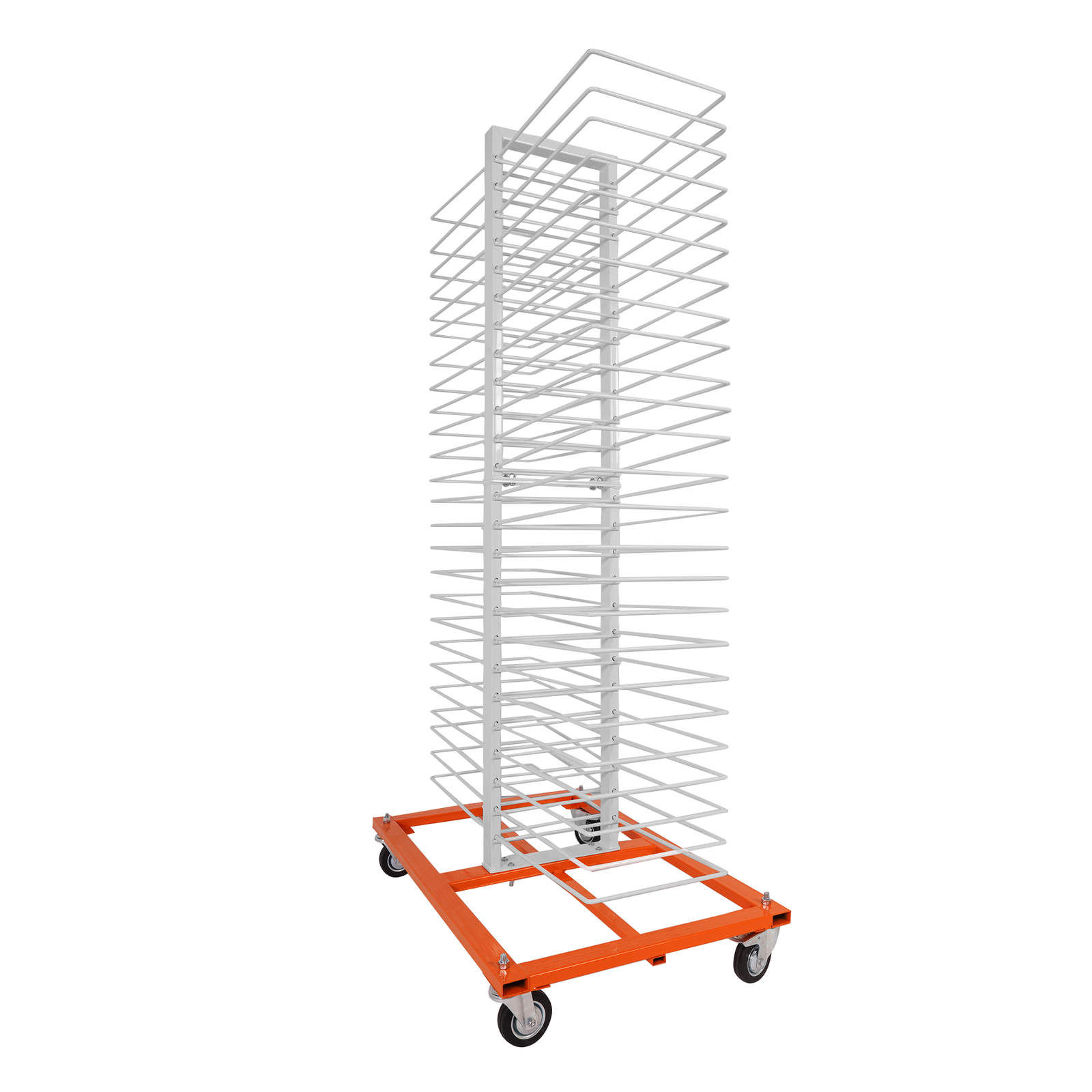 50 shelves Powder Coated Drying Rack 4 Wheels For cabinets/Shelves/Paint Shops