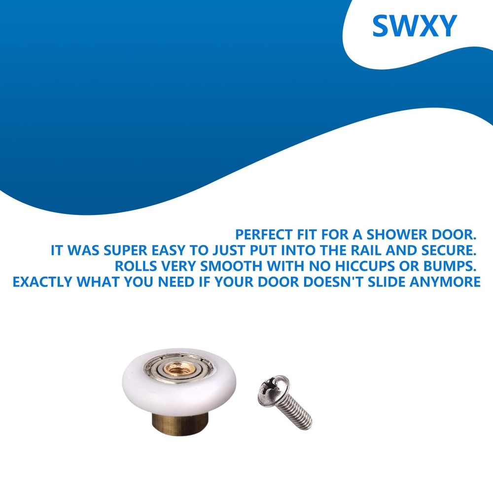 Shower Door Rollers Replacement Runners, Diameter 23mm 6pcs 23mm, 6Pcs