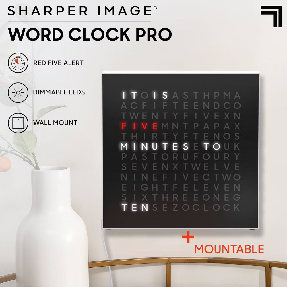 Sharper Image LED Word Clock Pro