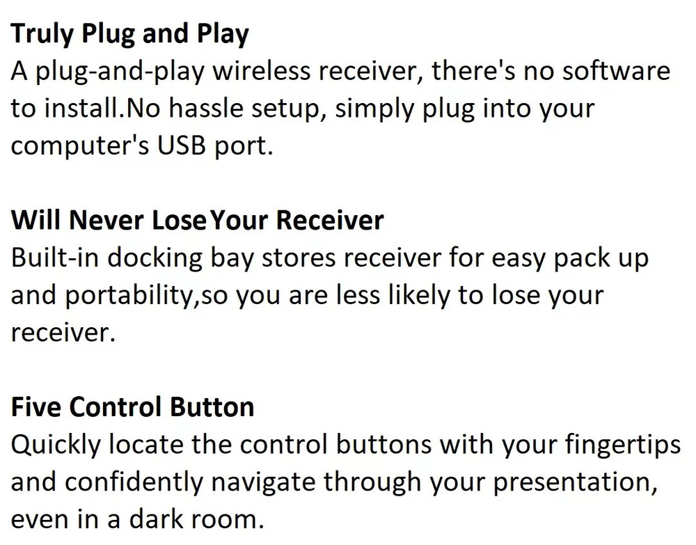 Power point Presentation Remote Wireless USB PPT Presenter Laser Pointer Clicker