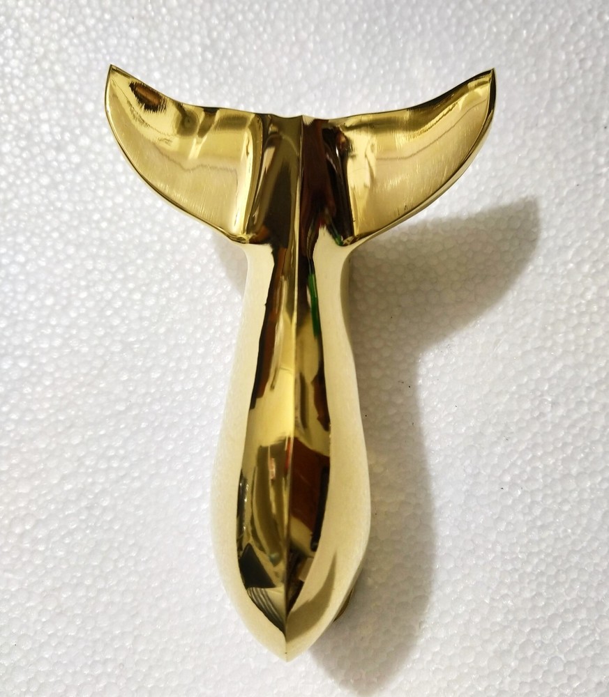 Decorative Brass Whale Tail Door Knocker Solid Brass