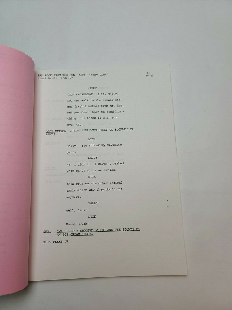 3RD ROCK FROM THE SUN / Michael Glouberman 1997 TV Script, "Moby Dick"