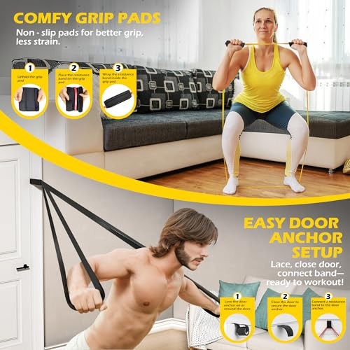 Pull Up Bands, Resistance Bands Set for Pull-Up Assistance, Multicolor