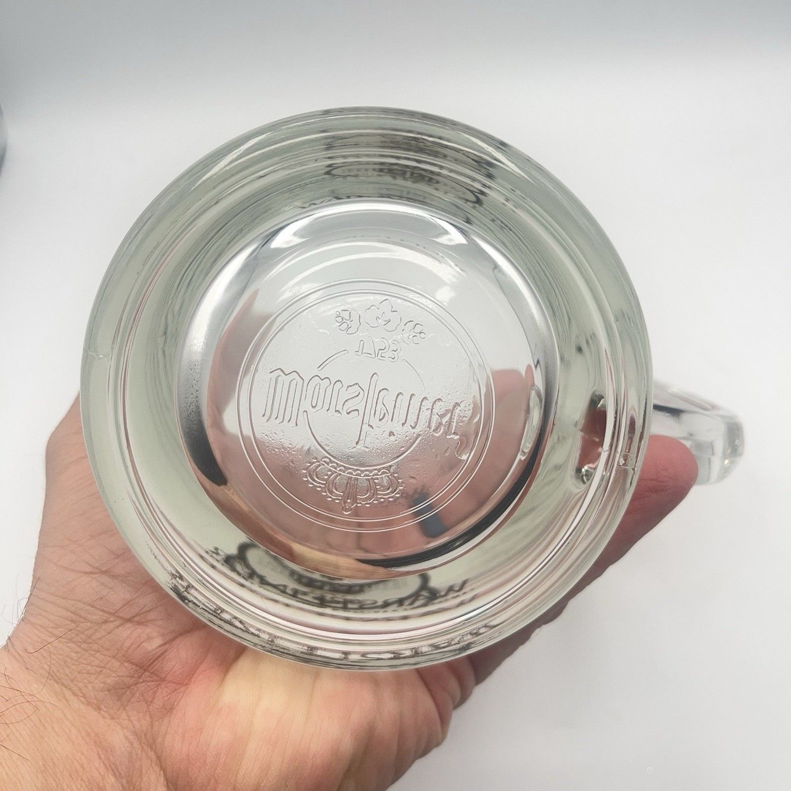 Warsteiner Brewery Germany Glass Beer Stein Mug Tankard Embossed .5L