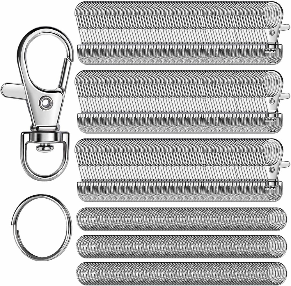 Complete 480PCS Lobster Clasp & Key Ring Kit - Perfect for Custom Accessories