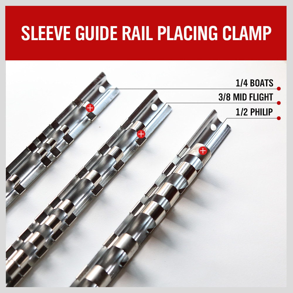 3 Socket Holder Sliding Rail Tray Organizer 1/4" 3/8" 1/2"Mountable Steel Rack