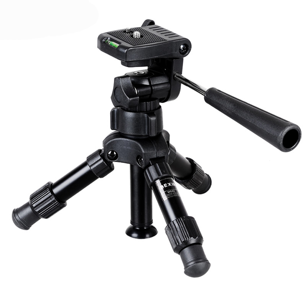 Mini Desktop Tripod Kit with 3-Way Panoramic Head for DSLR Camera Smartphone