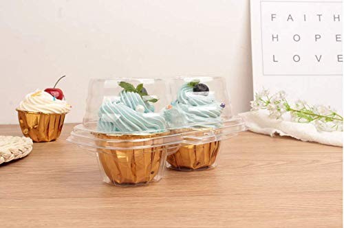 Double Cupcake Container 10 Pack 2 Compartment Deep Carrier Holder Box