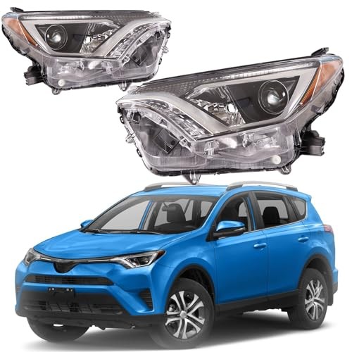 Driver & Passenger Side Headlights Assembly Left & Right Headlamps Assembly