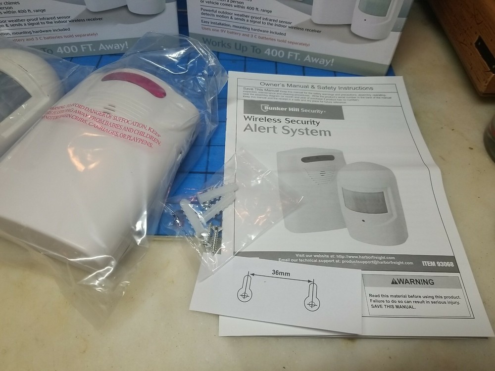 2 WIRELESS MOTION SENSOR Driveway Alert Security DETECTOR ENTRY DOOR BELL CHIME