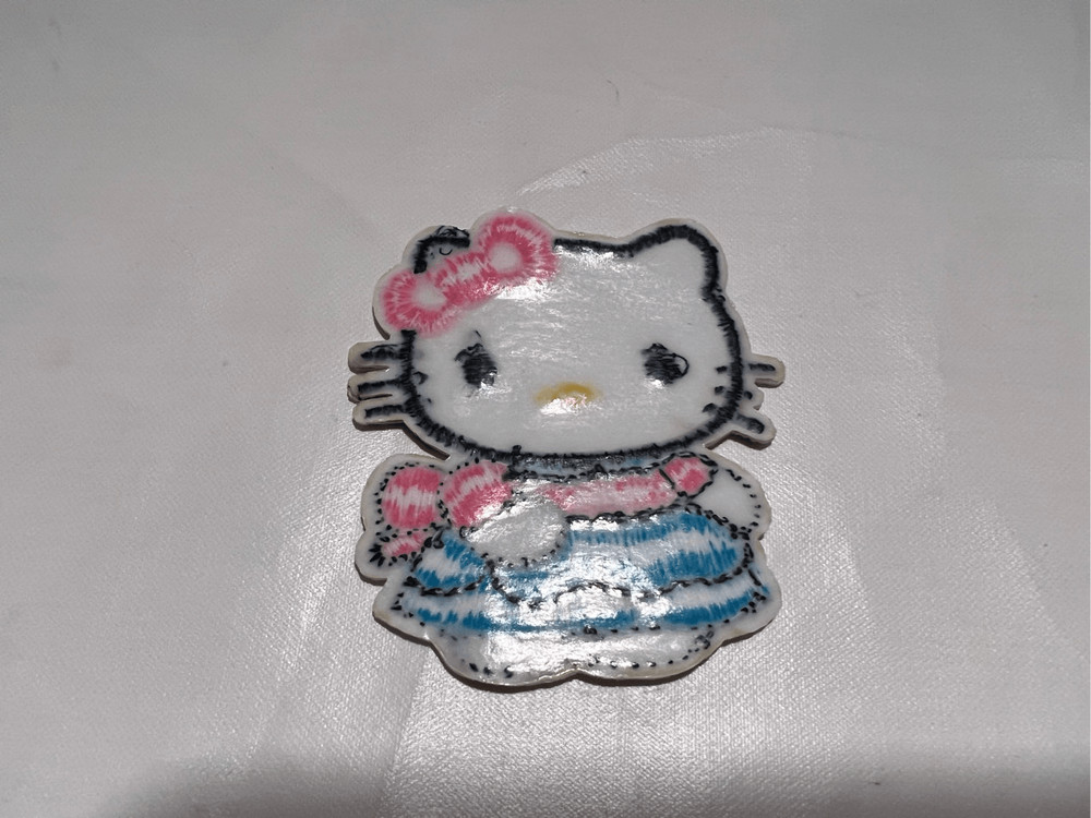 Hello Kitty with a Dress On Iron on Patch