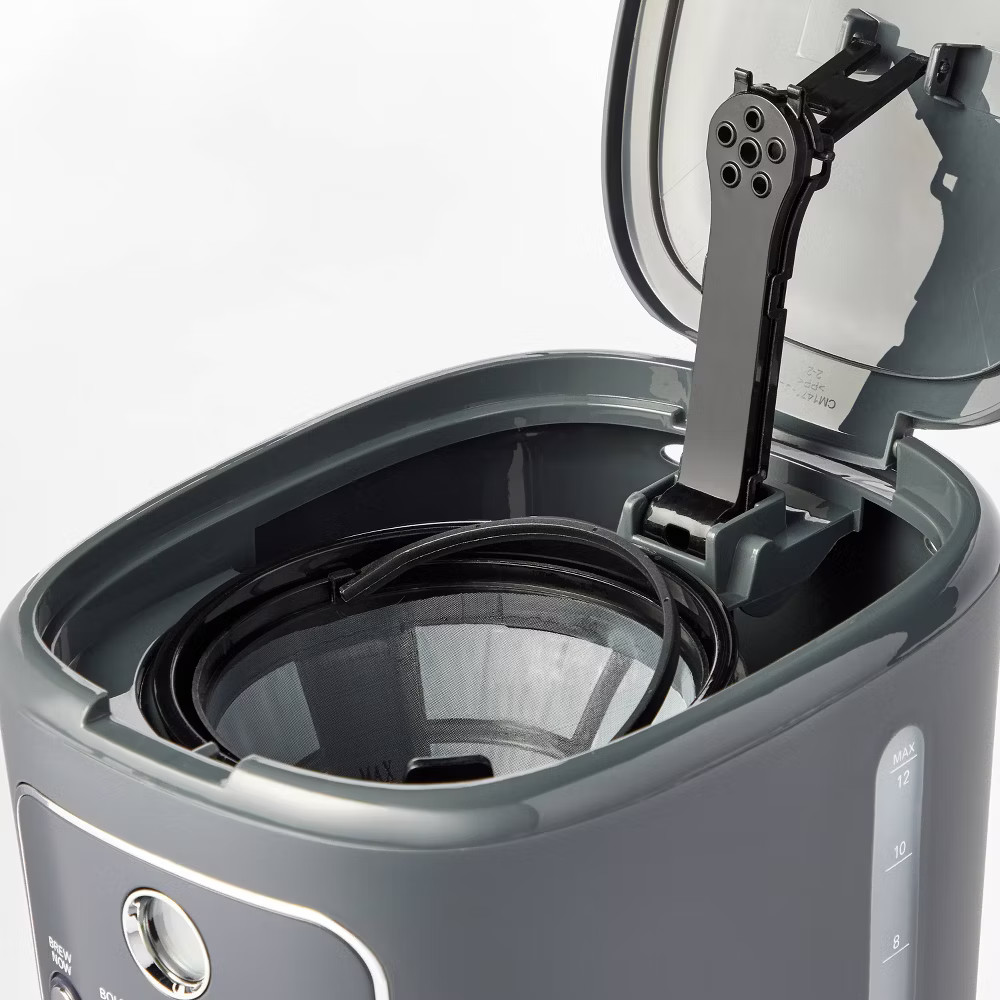 12 Cup Programmable Coffee Maker Gray - Figmint