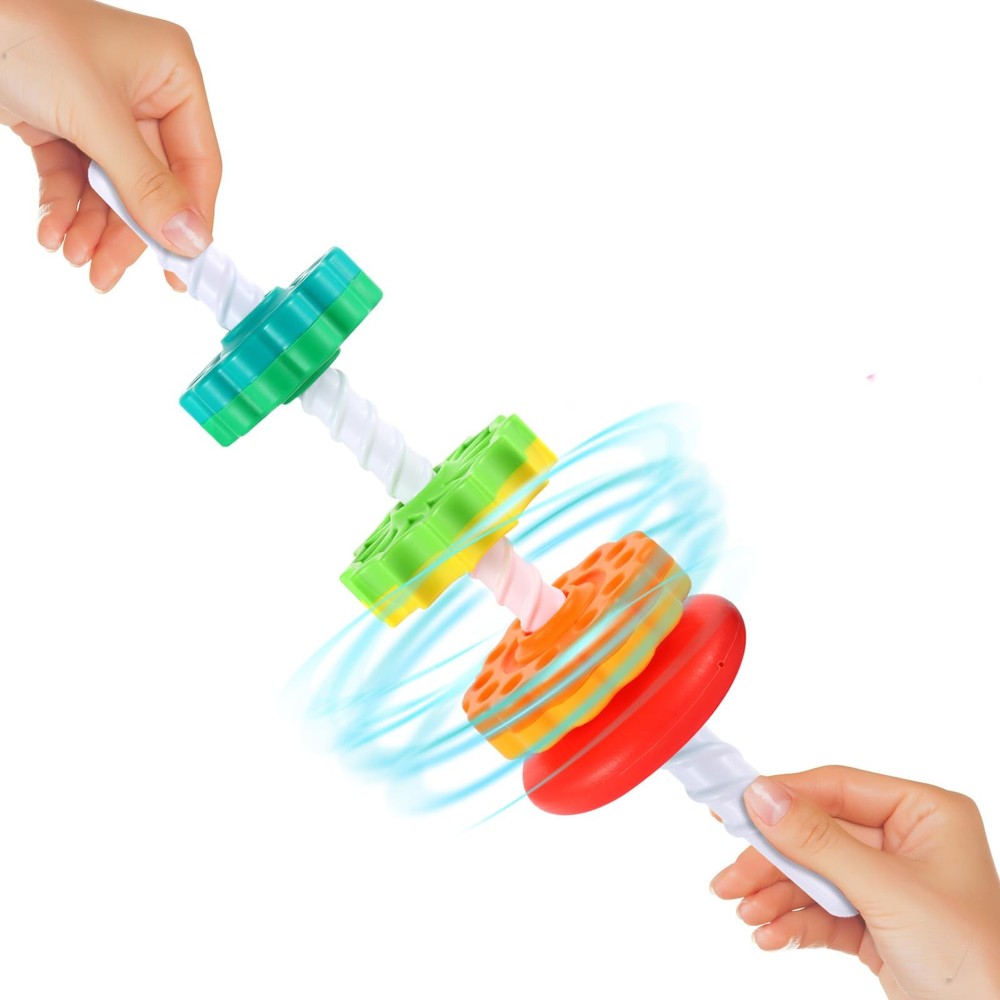 LMTNNB Spinning Stacking Toys - Rainbow Tower, Kids Stackable Small