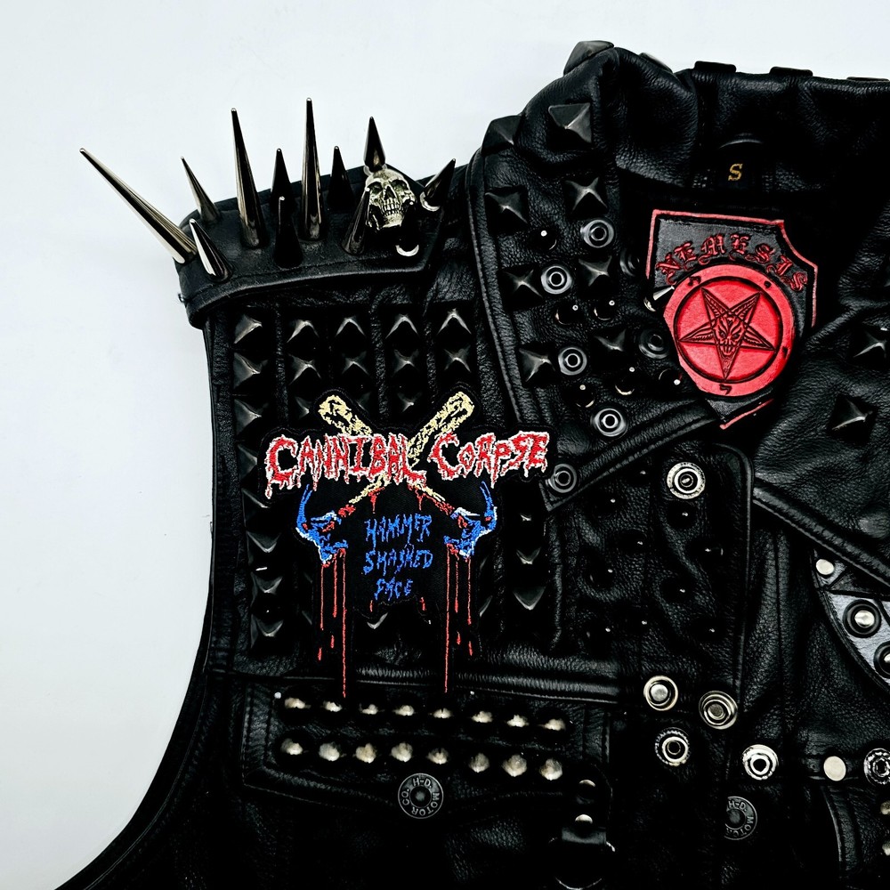 CANNIBAL CORPSE HAMMER SMASHED FACE (shaped border) EMBROIDERED PATCH