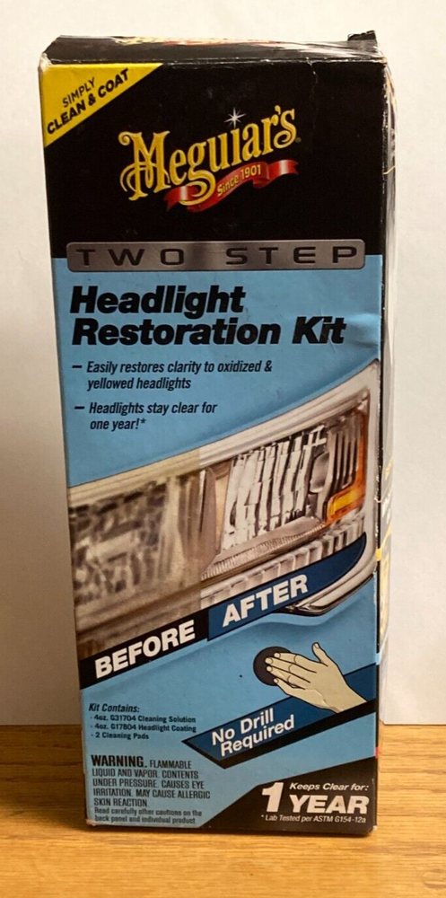 Meguiar's Two Step Headlight Restoration Kit, Cleaner
