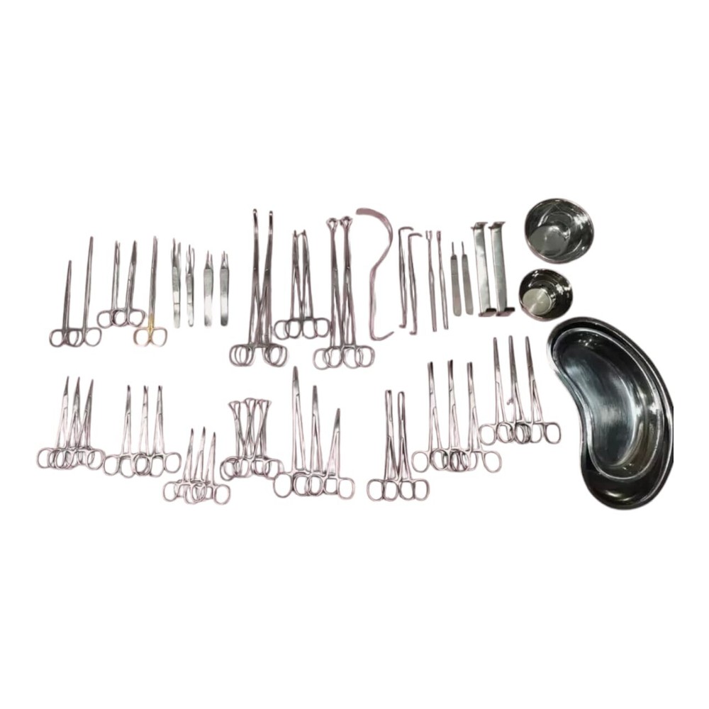 Surgical Instruments Set of 50Pcs General Surgery Basic Laparotomy.