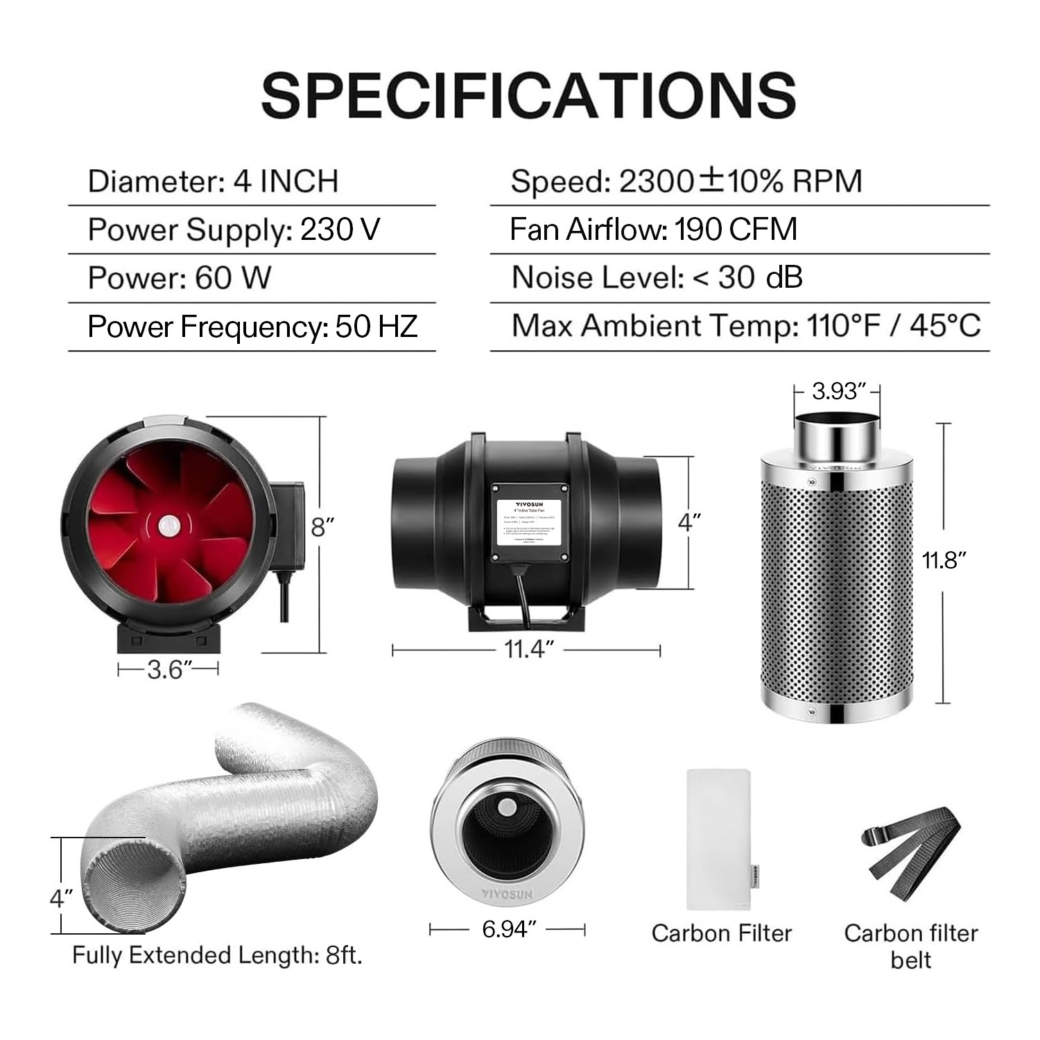 VIVOSUN 2.7x2.7ft Wifi Starter Grow Tent Kit 150W LED 4" Ventilation Kit w/ A22