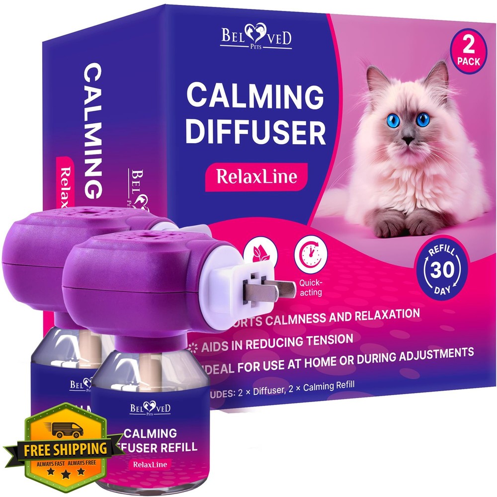 Beloved Pets Cat Calming Diffuser Plug-in Stress Relief 2 Pack