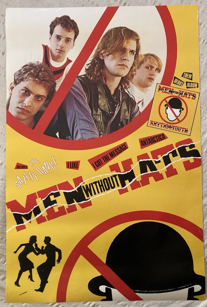 Men Without Hats 1983 Promo Poster  Rhythm Of Youth The Safety Dance P