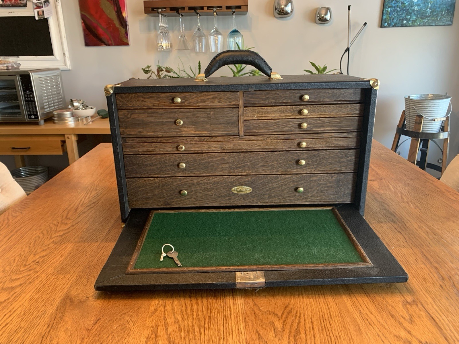 Rare Antique Gerstner 31B Machinists Case With 8 Drawers