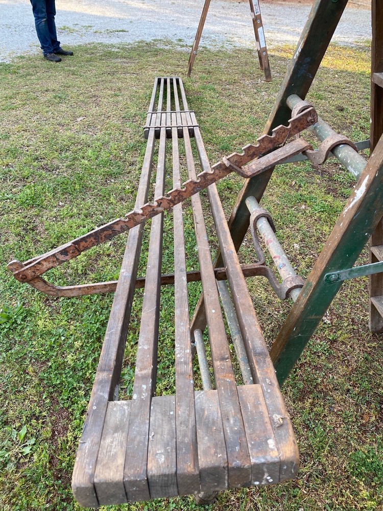 Antique Scaffolding with Ladder Jacks