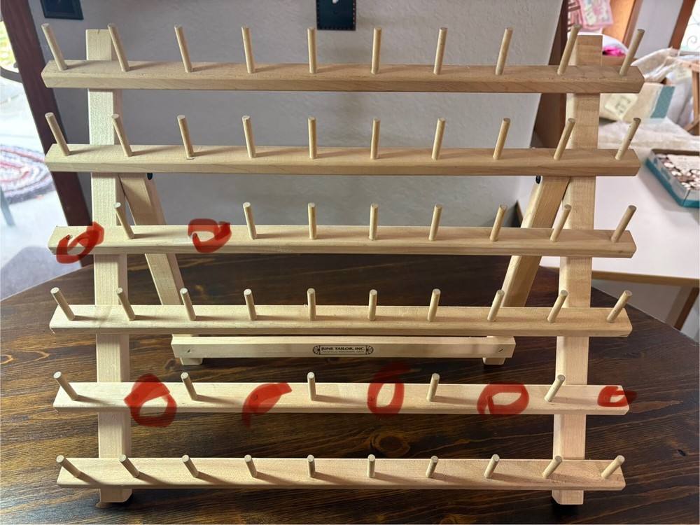 June Taylor Thread Holder and 85 spools Of Thread -See description
