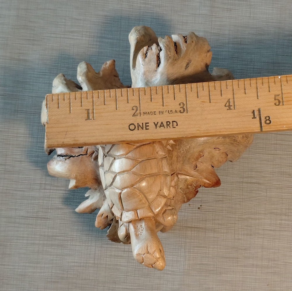 Parasitic Wood Hand Carved Turtle