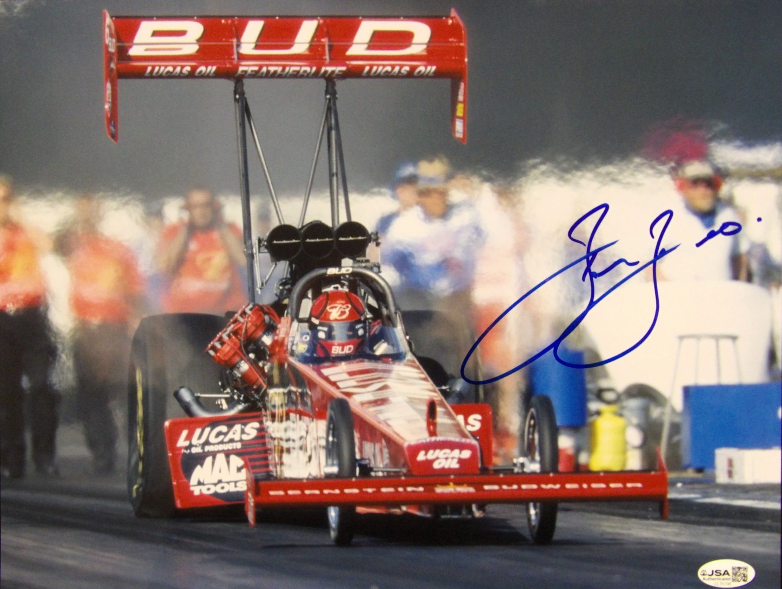Brandon Bernstein NHRA Drag Racer Signed 11x14 Glossy Photo JSA Authenticated