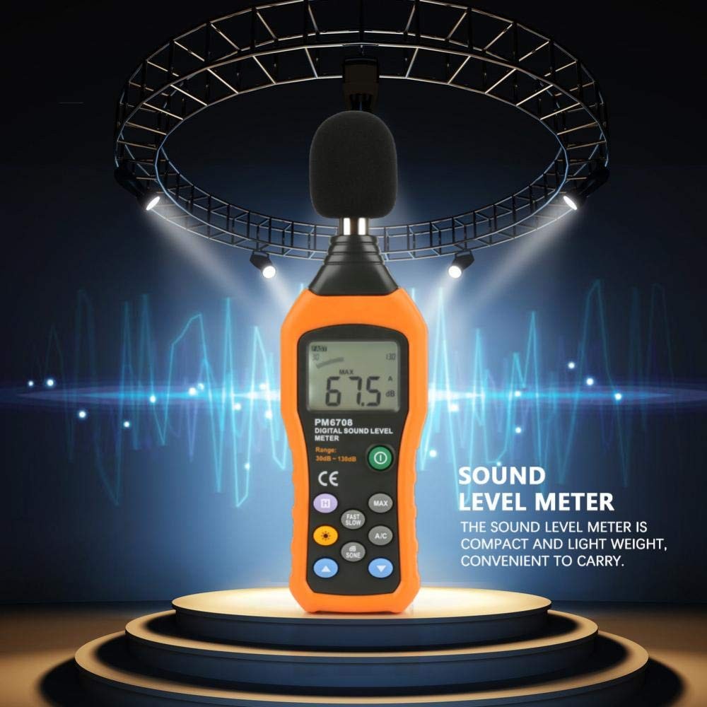 Decibel Meter Sound Level Reader, MS6708 Portable Digital LCD Noise Level...