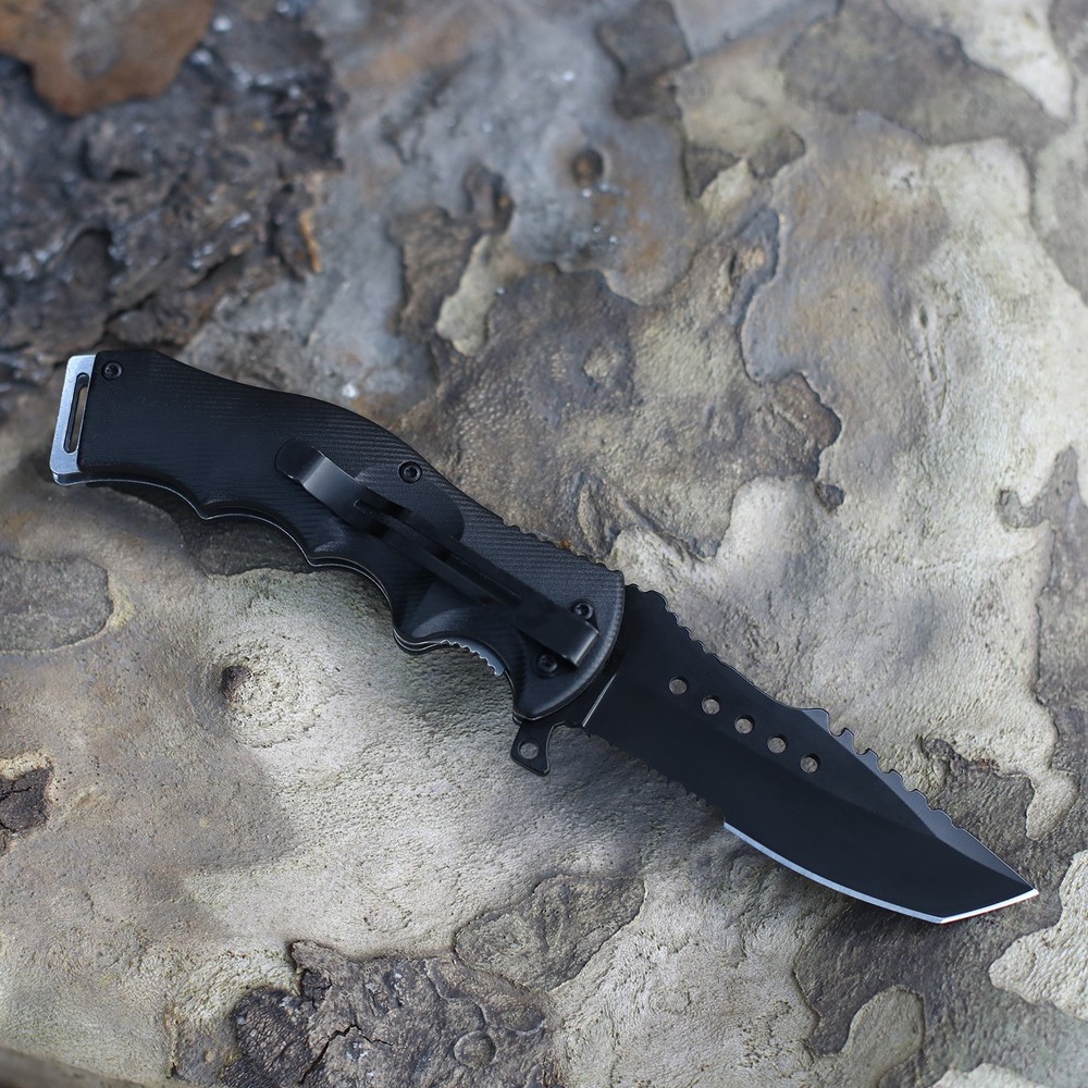 8" SPRING OPEN ASSISTED TACTICAL FOLDING POCKET KNIFE EDC Blade Tactical Tool