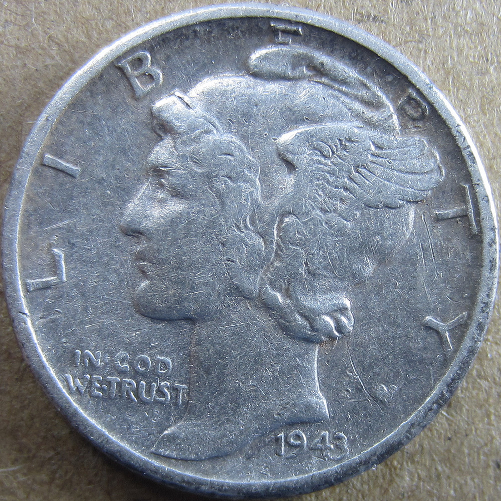 1943 Mercury Dime - 90% Silver