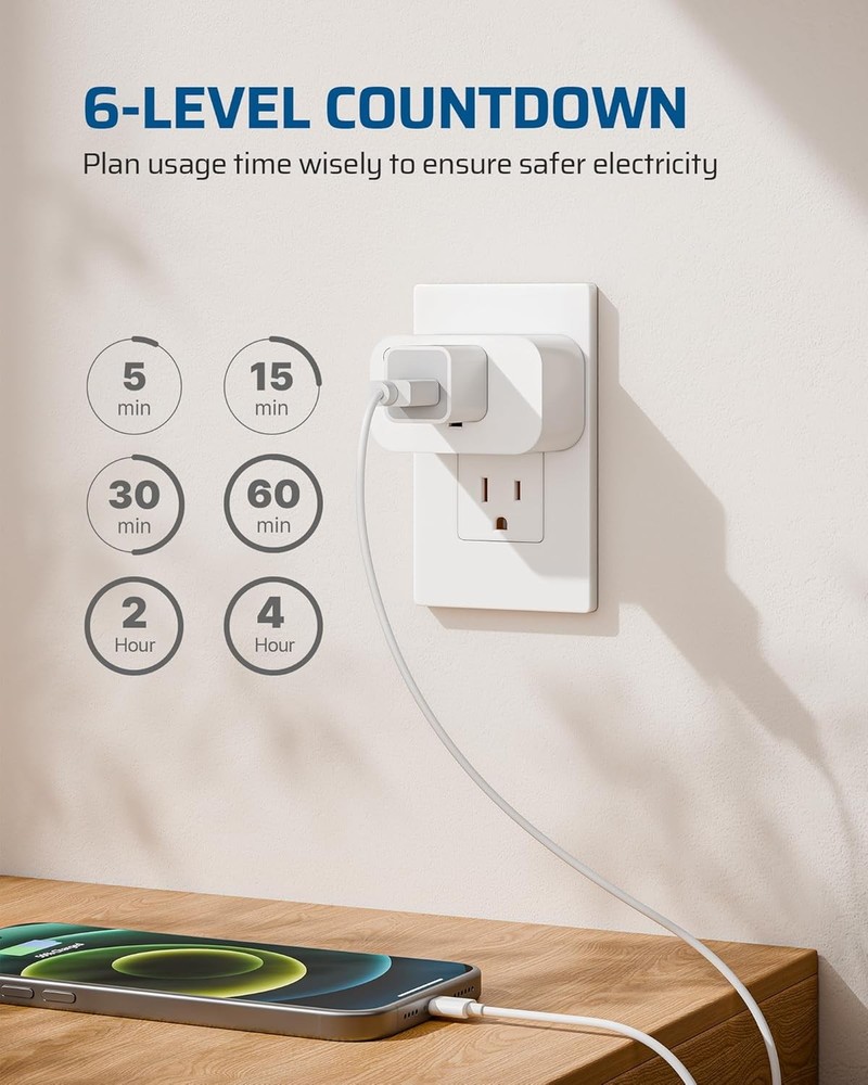 2 Pack Indoor Outlet Timer with Remote Control, 15A Countdown for Appliances