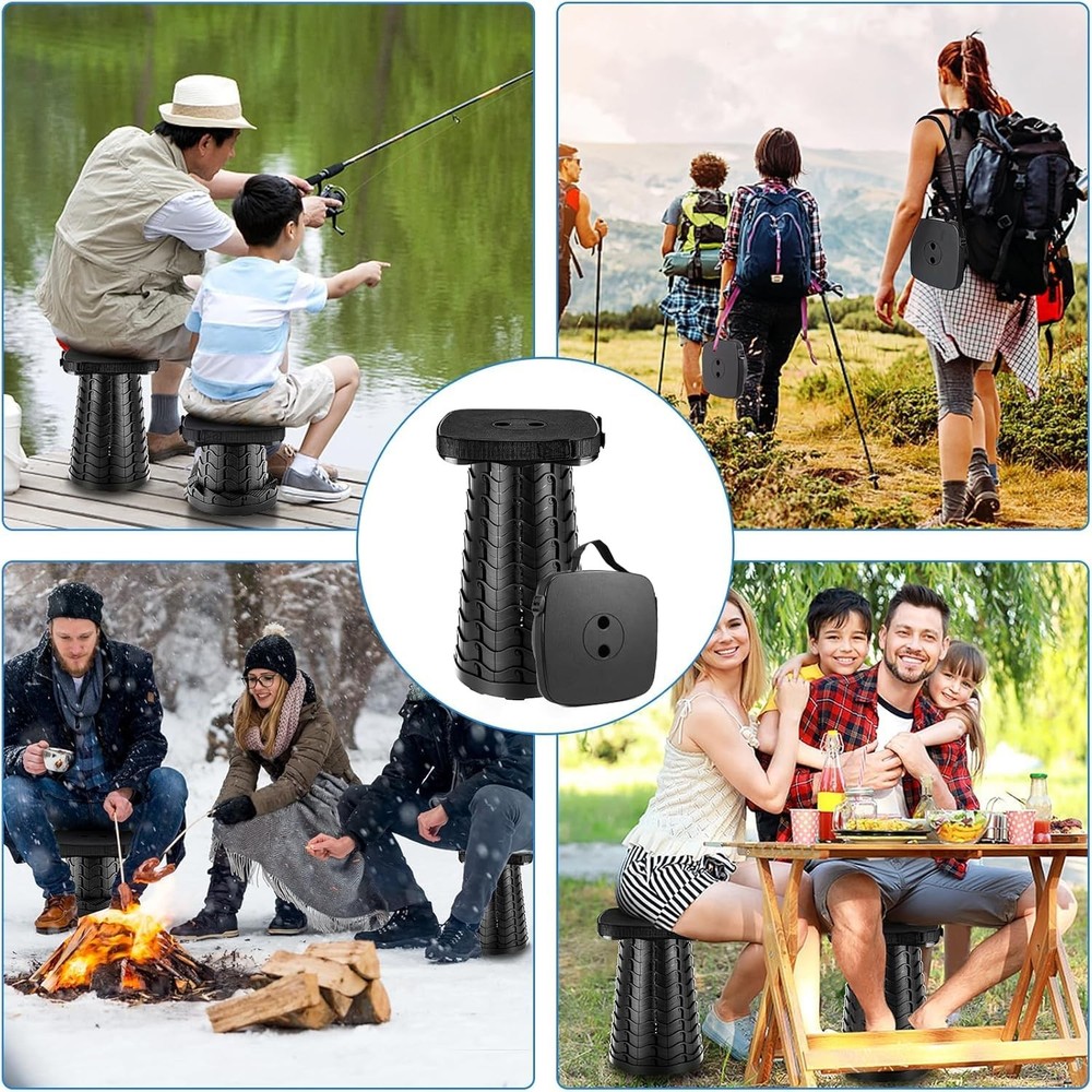 Collapsible Stool - Lightweight Folding Stool, 485lbs Capacity, Portable for ...