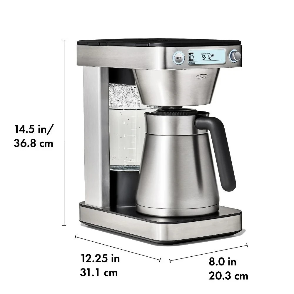 OXO Brew 12-Cup Coffee Maker With Podless Single-Serve Function, Silver- 8721200