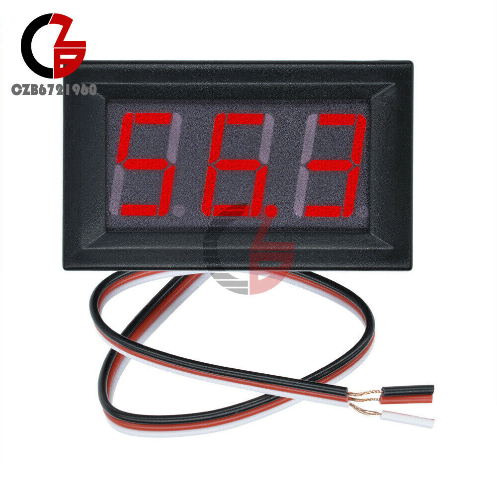 10PCS Three Wires Mini Red LED Display Panel Meter Digital Voltmeter DC 0V~99.9V