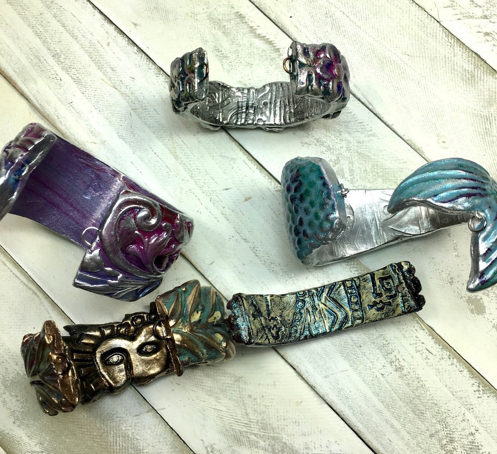 Artisan Polymer Clay Bracelet Bars