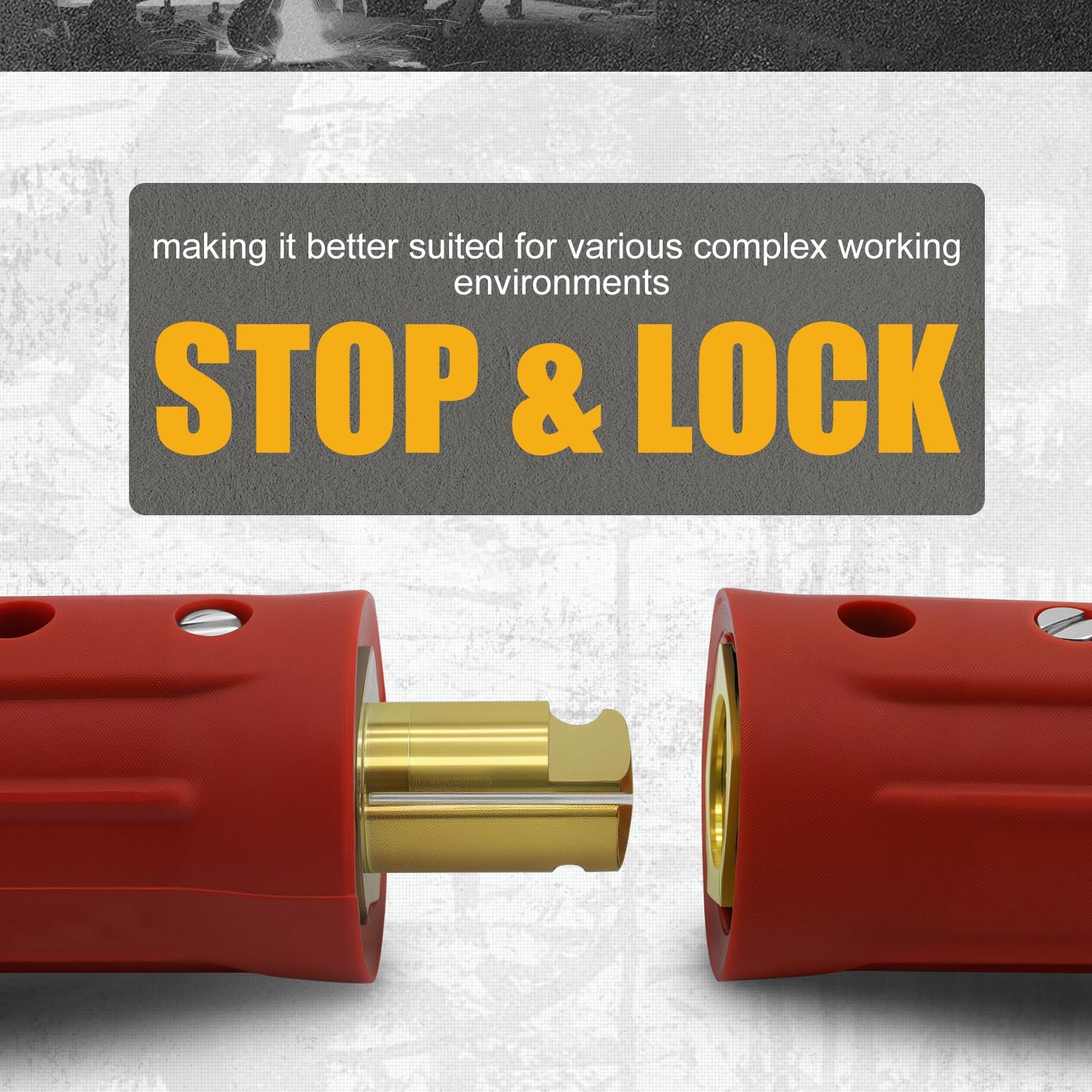 LC-40 PRO Welding Cable Connectors Set 4-Pack Red - Welding Accessories