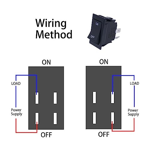 12V Switch ON/Off with Panel 4Pin Rocker Switch DPST Trailer Camper Light