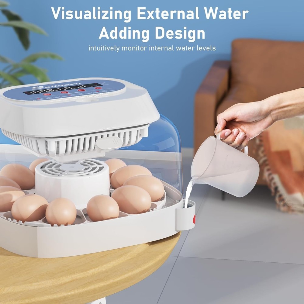 Incubators for Hatching Eggs 12 Egg Incubator with 4 Modes Temperature Control