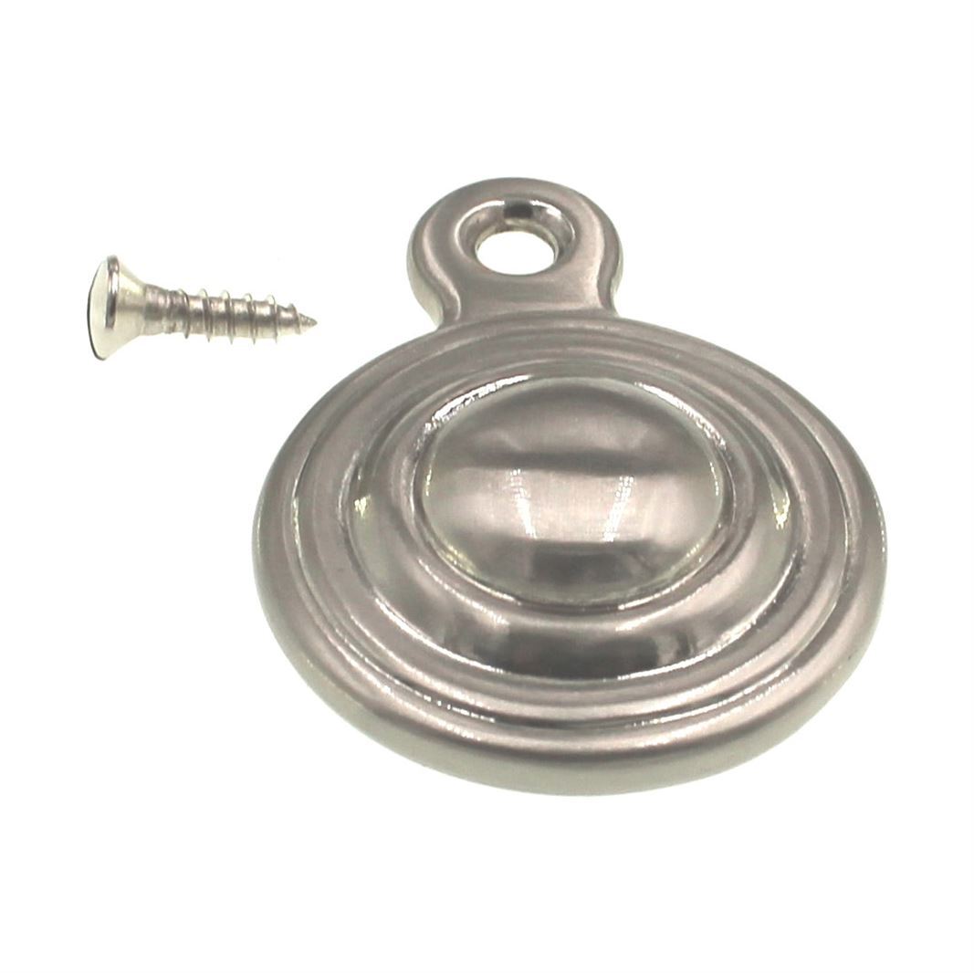 10 Pack Satin Nickel Federal Style Bed Bolt Covers 1 3/8" KK22-SN