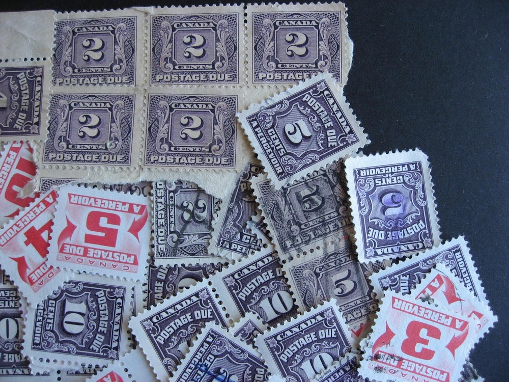 Canada postage due nice wee mixture (some heavy duplication, mixed cond) 100