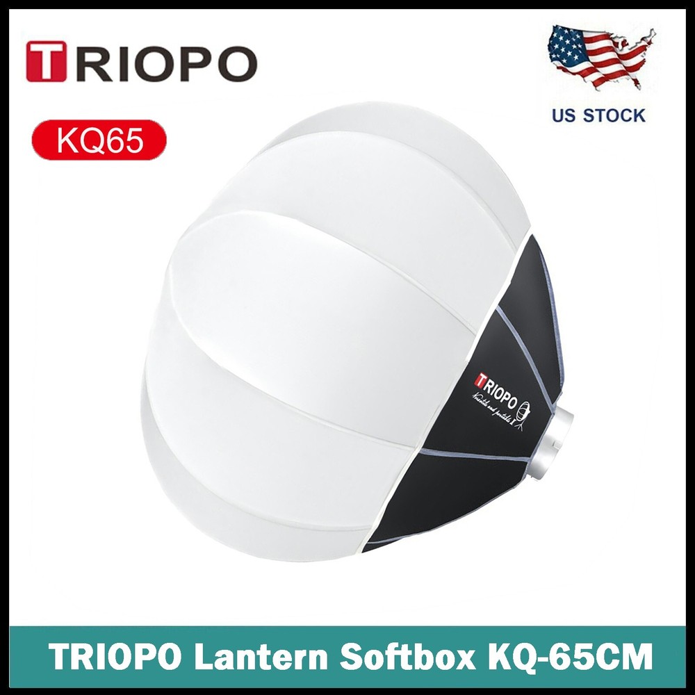 TRIOPO KQ65 65CM Lantern Softbox Light Modifier Bowens Mount For LED Video Light