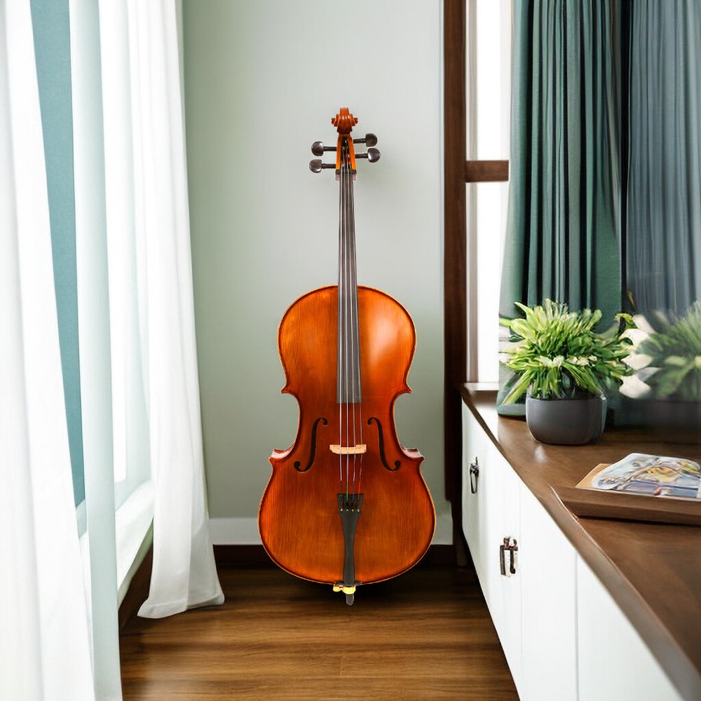 Cello 1/4 size for Beginner,Handmade Cello Solid wood with Spruce Top Maple Back