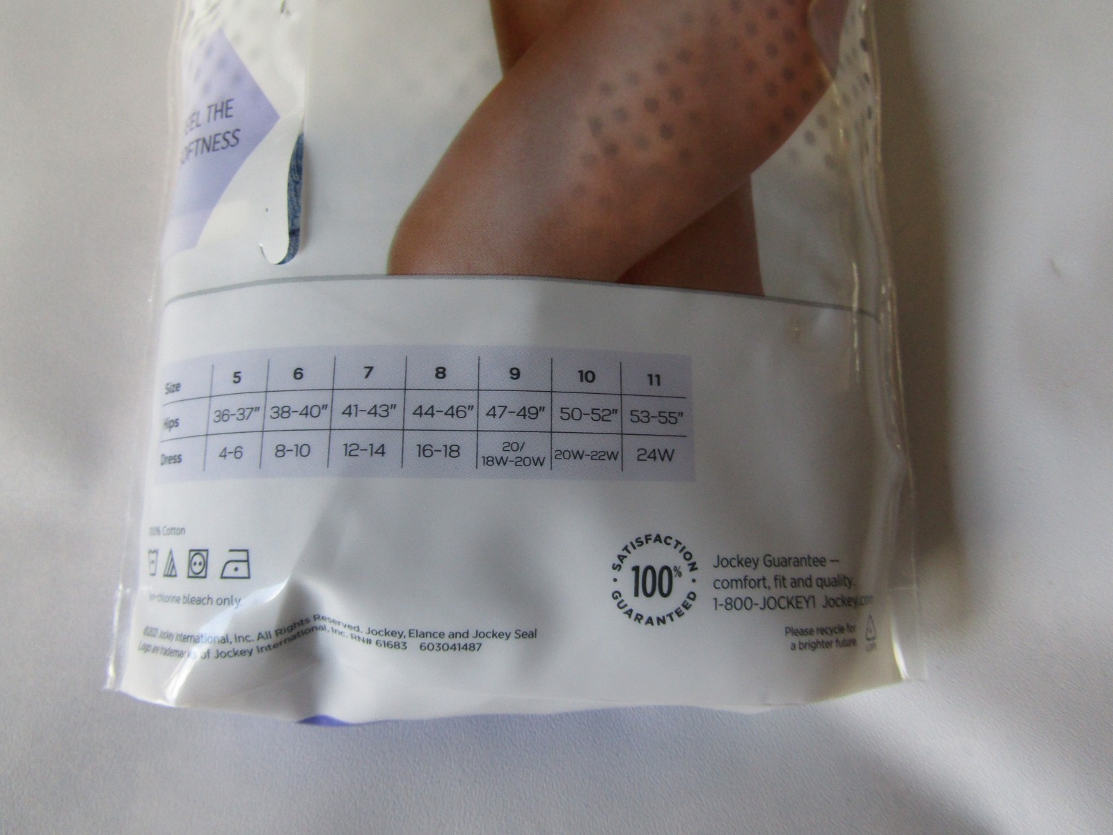 Jockey Elance 100% Cotton French Cut Underwear - Women's Size 7 - 3 Pack - New