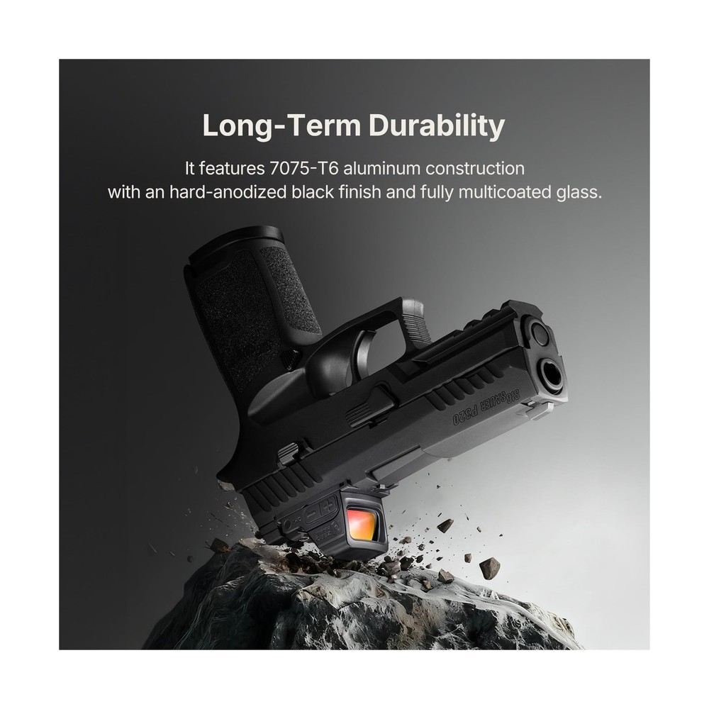 OM1 Red Dot Sight, 2 & 32/2 & 6 MOA Multi Reticle System Micro Reflex Sight f...