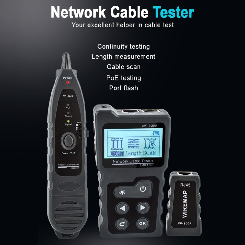 Detecting Poe Voltage PoE Tester Cable Tester for POE Testing Cable